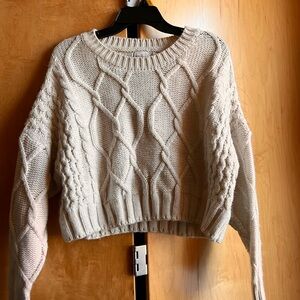 White Cropped Sweater.